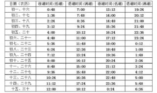 2023年7月份潮汐表